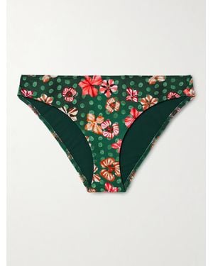 Ulla Johnson Dani Printed Bikini Briefs - Green