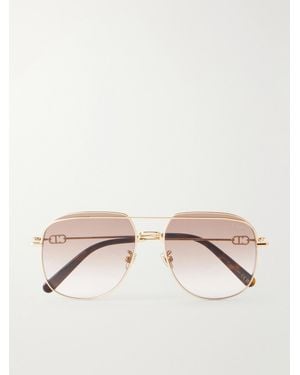 Dior Petit Cd Metal Aviator Sunglasses - Natural