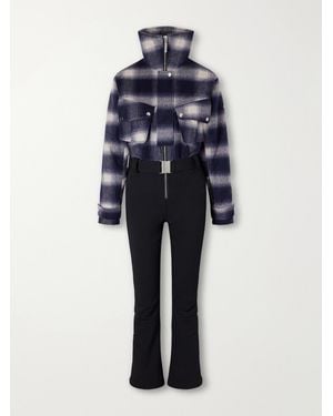 CORDOVA Telluride Belted Checked Wool-Blend Ski Suit - Blue