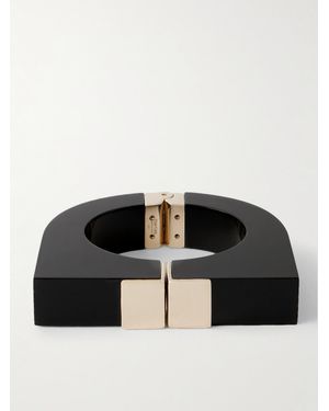 Tom Ford Armreif Aus Plexiglas Mit Goldfarbenen Details - Schwarz