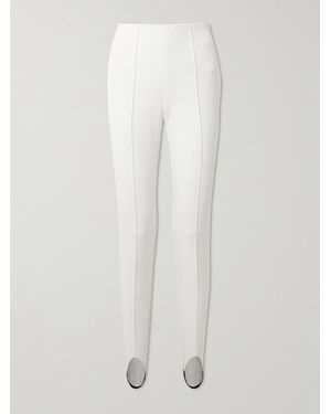 Bogner Elaine Embroidered Stretch Stirrup Ski Pants - White