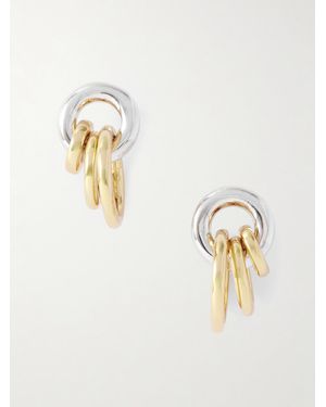 Laura Lombardi Aria Rhodium- And-Plated Recycled Earrings - Metallic