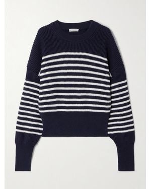 Altuzarra Tanessa Striped Ribbed Cotton Jumper - Blue