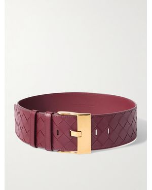 Bottega Veneta Intrecciato Leather Belt - Purple