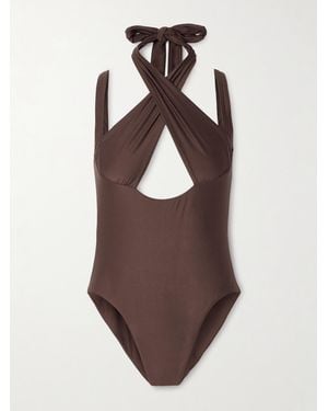 Kiki de Montparnasse La Sirene Neckholder-Badeanzug - Braun