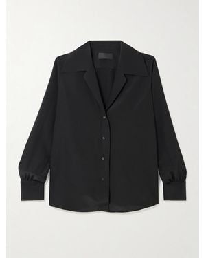 Nili Lotan Joxe Silk Shirt - Black
