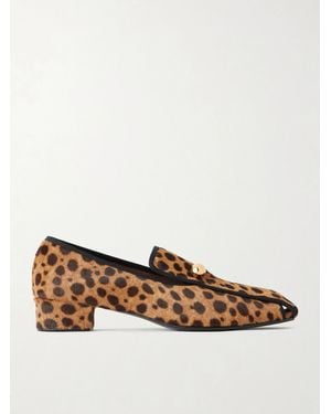 Herbert Levine Showtime 30 Leopard-Print Pony Hair Loafers - Natural