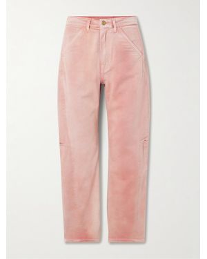 B Sides Lange Lasso High-Rise Barrel-Leg Jeans - Pink
