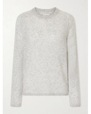 The Elder Statesman Nimbus Laurel Knitted Cashmere And Silk-Blend Jumper - White