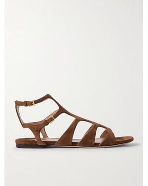 Tom Ford Sandales En Daim À Découpes Paradise - Marron