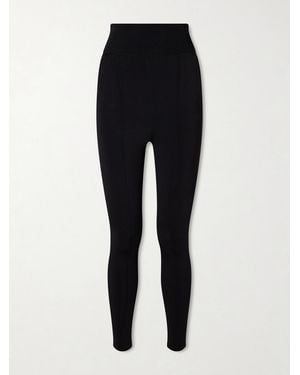 Chloé Paneled Stretch-Knit Leggings - Black