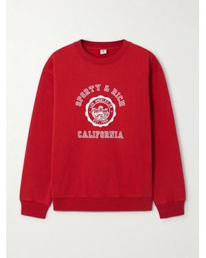 Sporty & Rich California Sweatshirt Aus Baumwoll-Jersey Mit Print - Rot