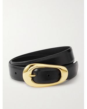 Anderson's Textured Patent-Leather Belt - Black