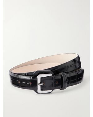 DEHANCHE Nini Embossed Leather Belt - Black