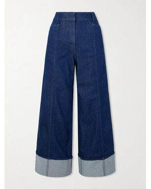 Another Tomorrow Hoch Sitzende Jeans Mit Weitem Bein Aus Bio-Denim - Blau