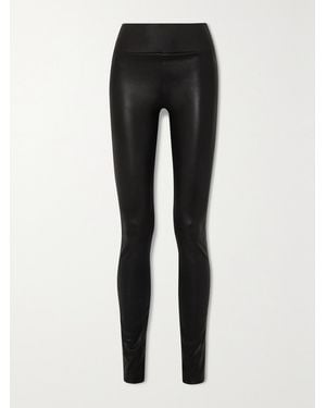 SPRWMN Zip-Detailed Leather Leggings - Black