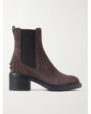 Tod's Suede Chelsea Boots - Brown
