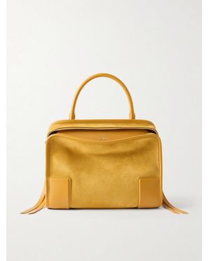 Loewe Amazona 180 Medium Suede Shoulder Bag - Metallic