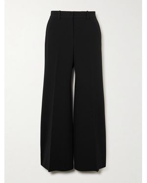Theory Hose Mit Weitem Bein Aus Crêpe - Schwarz