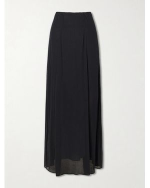 Ruohan Cocoon Cotton-Voile Maxi Skirt - Black