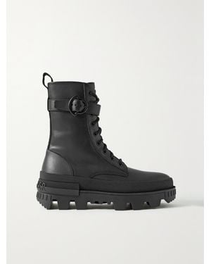 Moncler Carinne Leather Ankle Boots - Black