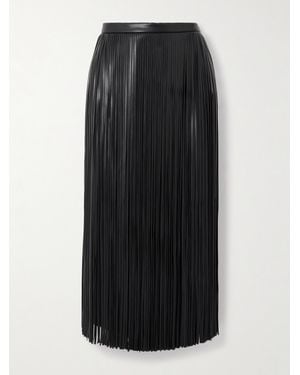 Proenza Schouler Veda Fringed Midi Skirt - Black