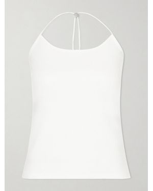 Still Here Toggle Cotton Tank Top - White