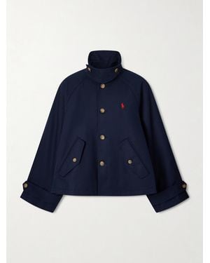 Polo Ralph Lauren Embroidered Cotton-Gabardine Jacket - Blue