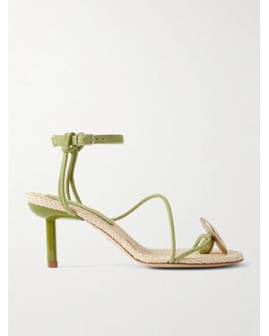 Christopher Esber Doma Sandalen Aus Veloursleder Mit Verzierung - Mettallic