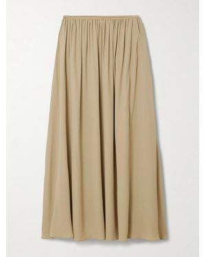 JOSEPH Elba Tie-Detailed Crepe De Chine Maxi Skirt - Natural