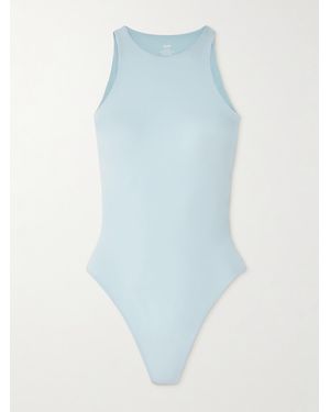 Skims Fits Everybody High Neck Bodysuit - Blue