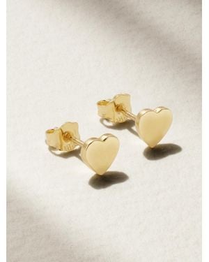Jennifer Meyer Heart Ohrringe Aus 18 Karat - Mettallic