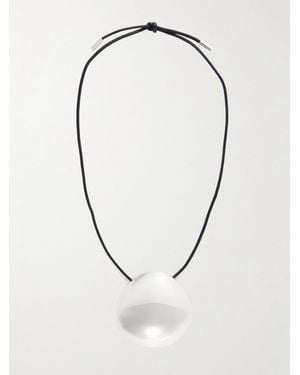 Alaïa Tone Leather Necklace - Metallic