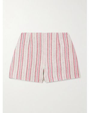 Faithfull the Brand Luda Striped Linen And Cotton-Blend Shorts - Pink