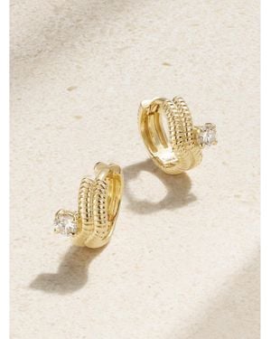 STONE AND STRAND Freddie 14-Karat Diamond Hoop Earrings - Natural