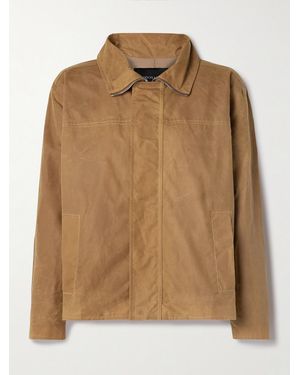 Brandon Maxwell Everett Waxed-Cotton Jacket - Brown