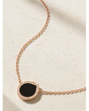 Repossi Antifer 18-Karat Rose, Onyx And Diamond Necklace - Natural