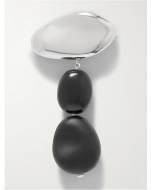 AGMES Tess Brosche Aus Sterlingsilber Mit Onyxen - Grau