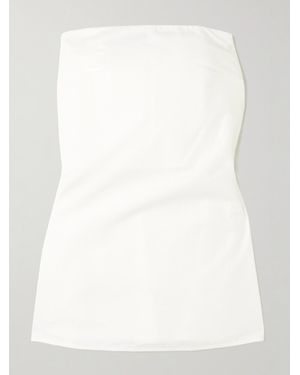 Rohe Peplum Cotton-Poplin Bustier Top - White