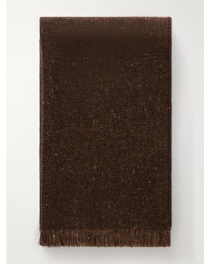 Ralph Lauren Fringed Wool-Blend Scarf - Brown