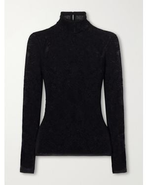 Gabriela Hearst Waite Crocheted Silk And Wool-Blend Top - Black