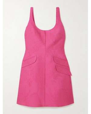 Emilia Wickstead Talia Cloqué Mini Dress - Pink