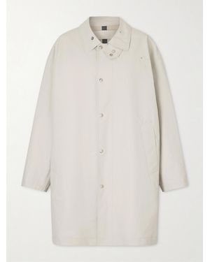 Lemaire Coated Cotton-Canvas Coat - White