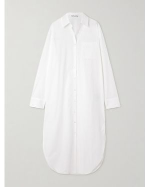 Frankie Shop Robe-Chemise Longue En Popeline De Coton Helena - Blanc