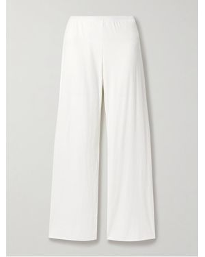 Skin Organic Pima Cotton-Jersey Pyjama Trousers - White