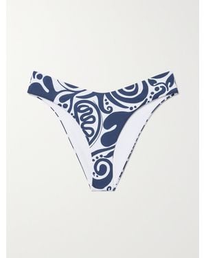 Mara Hoffman Net Sustain Cece Bikini-Höschen Aus Einem Bedruckten Material Mit Recycelten Fasern - Blau