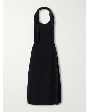 DIOTIMA Mane Embellished Crepe Midi Dress - Blue
