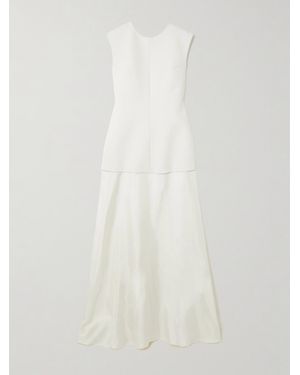 Rohe Open-Back Wool-Blend And Silk Gown - White