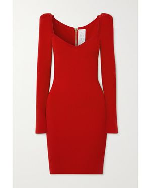 AZ FACTORY Mybody Ribbed Stretch-Knit Mini Dress - Red