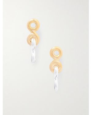Uncommon Matters Double-Loop Knot Vermeil And Earrings - White